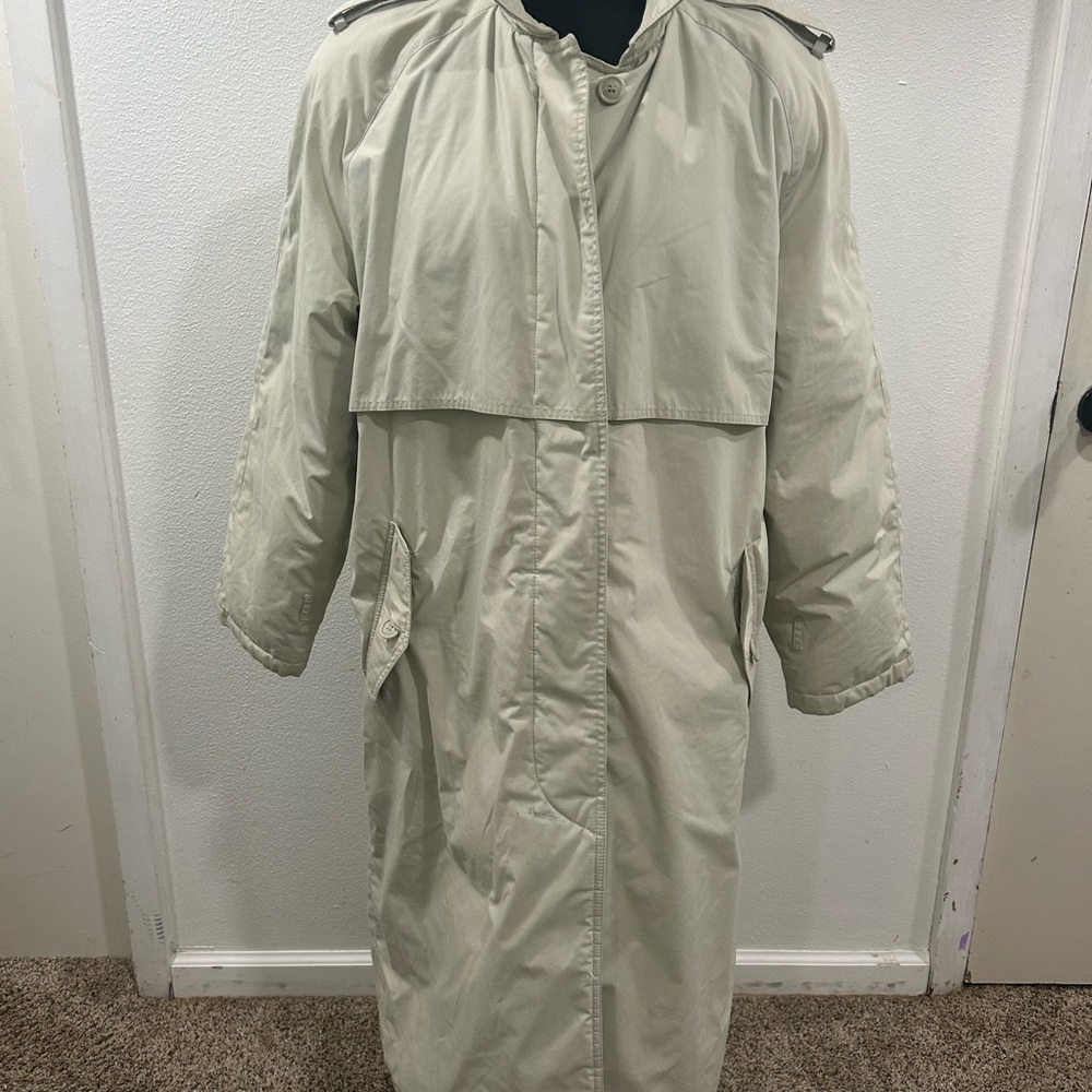 Vintage The Company Store- Beige Long Trench Coat
